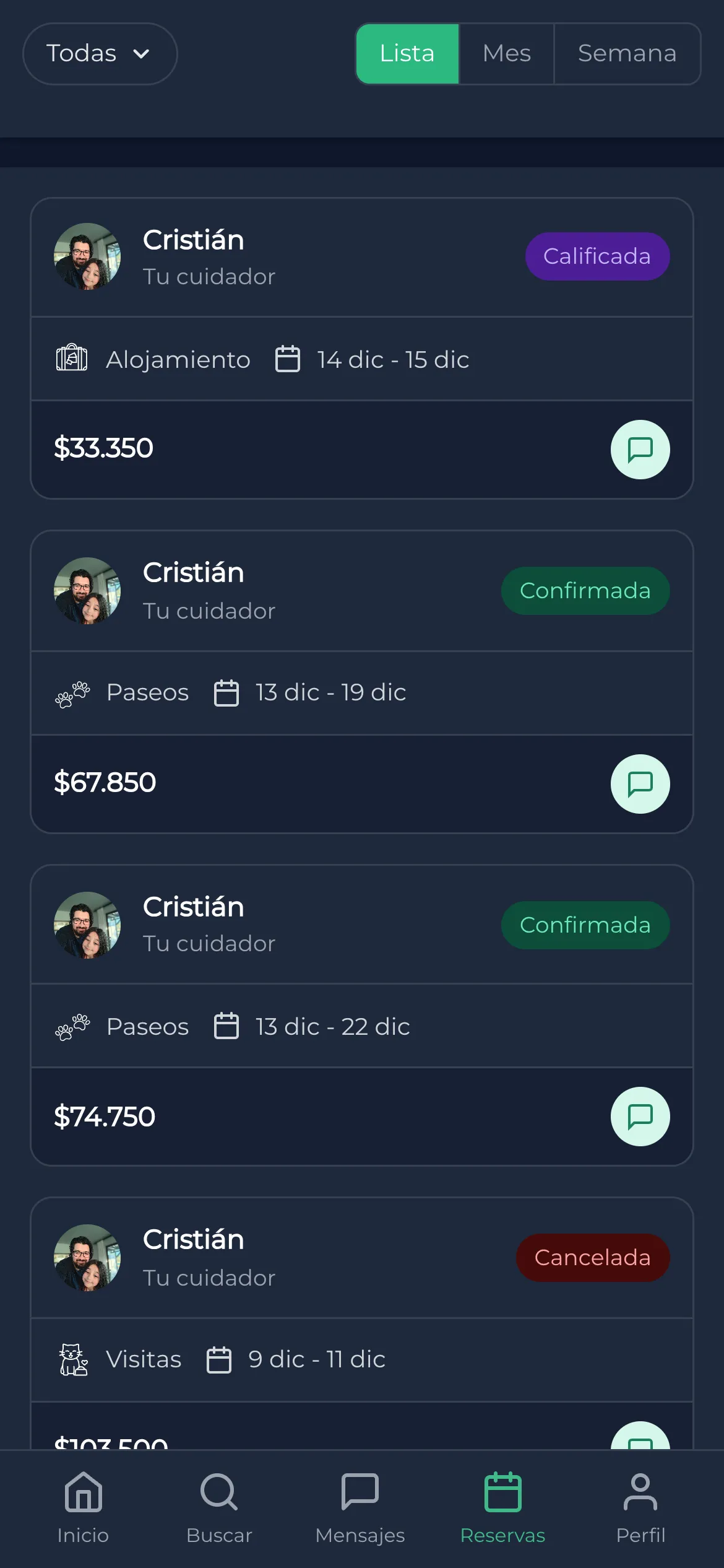 Snup App - Gestión de reservas