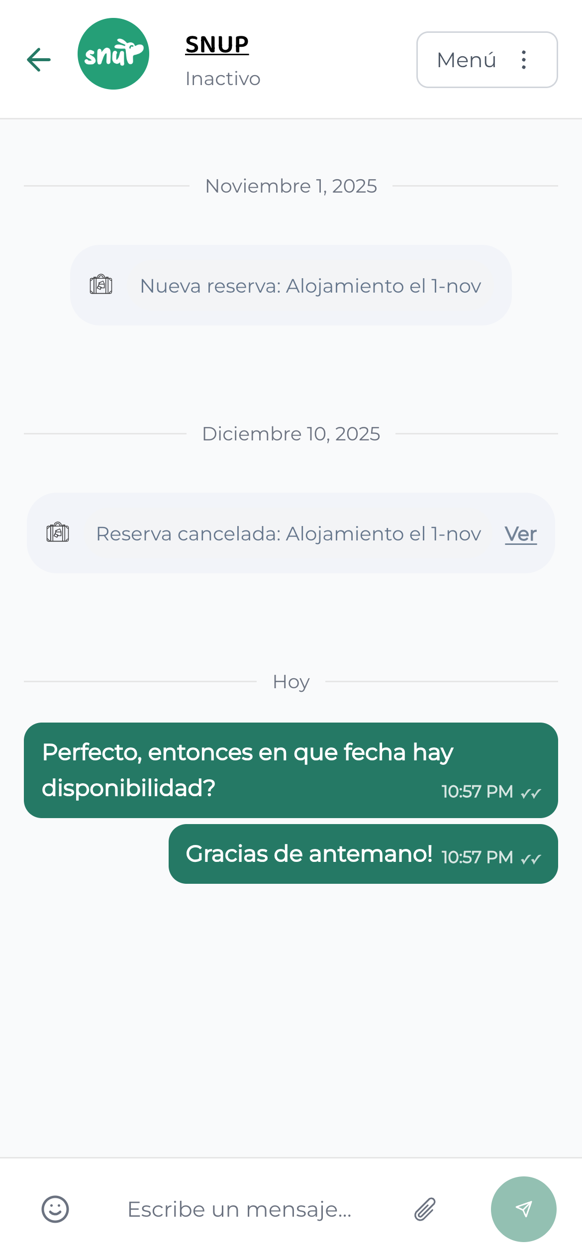 Snup App - Chat en tiempo real